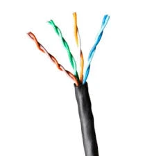 CABO U/UTP MPT CAT5E 4 PARES DUPLA CAPA PRETO 100M