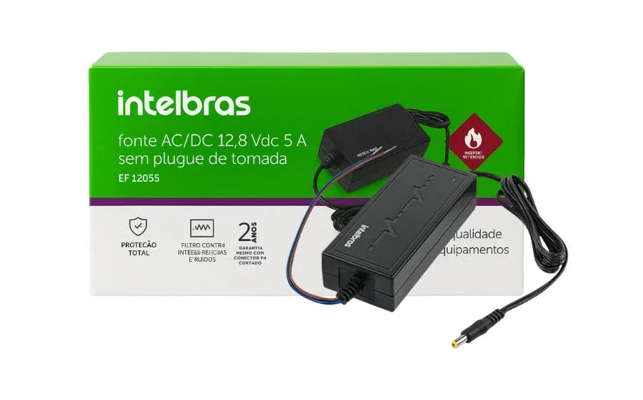 Fonte de Alimentação 12,8V 5A Intelbras Ef 1205 s 
