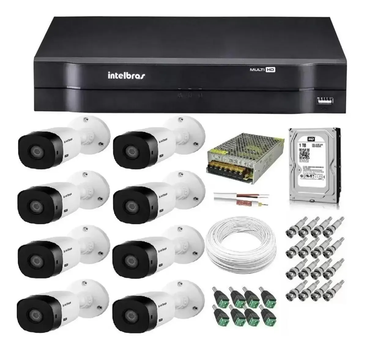 Kit CFTV 8 Canais - Intelbras FullHD