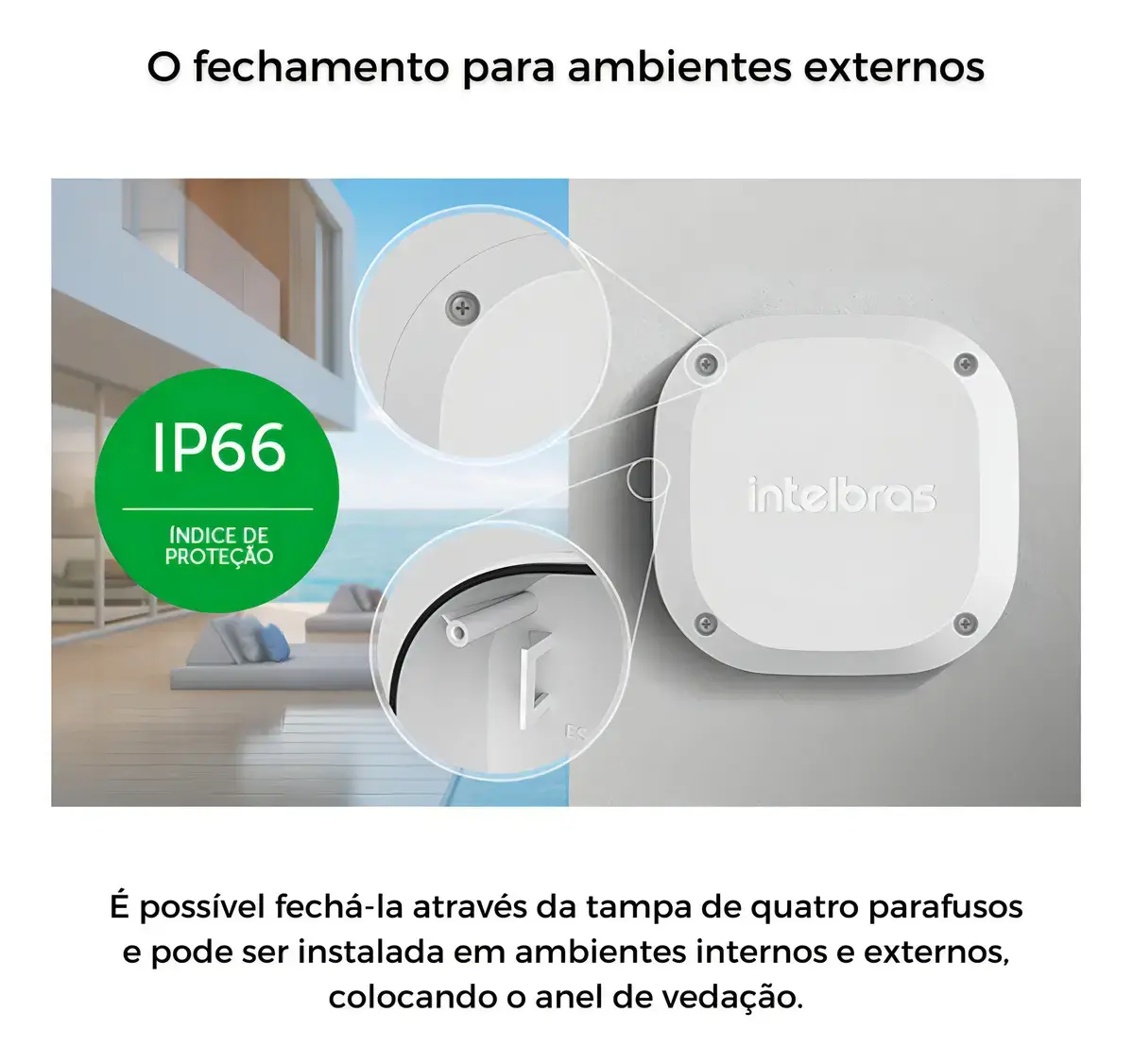 CAIXA PLASTICA DE PASSAGEM VBOX 1100 E INTELBRAS