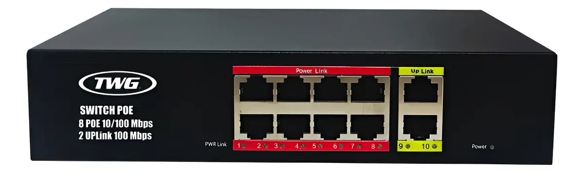 4808 SWITCH POE 8+2 FAST POE 48V PADRAO IEEE802.3 AT/AF TWG