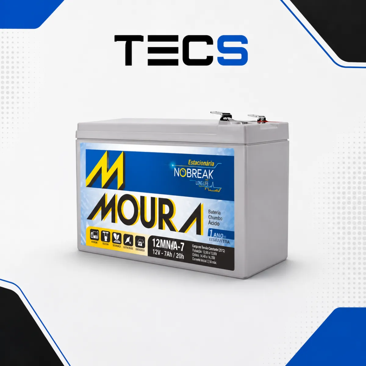 Bateria Selada Moura 12V 7A