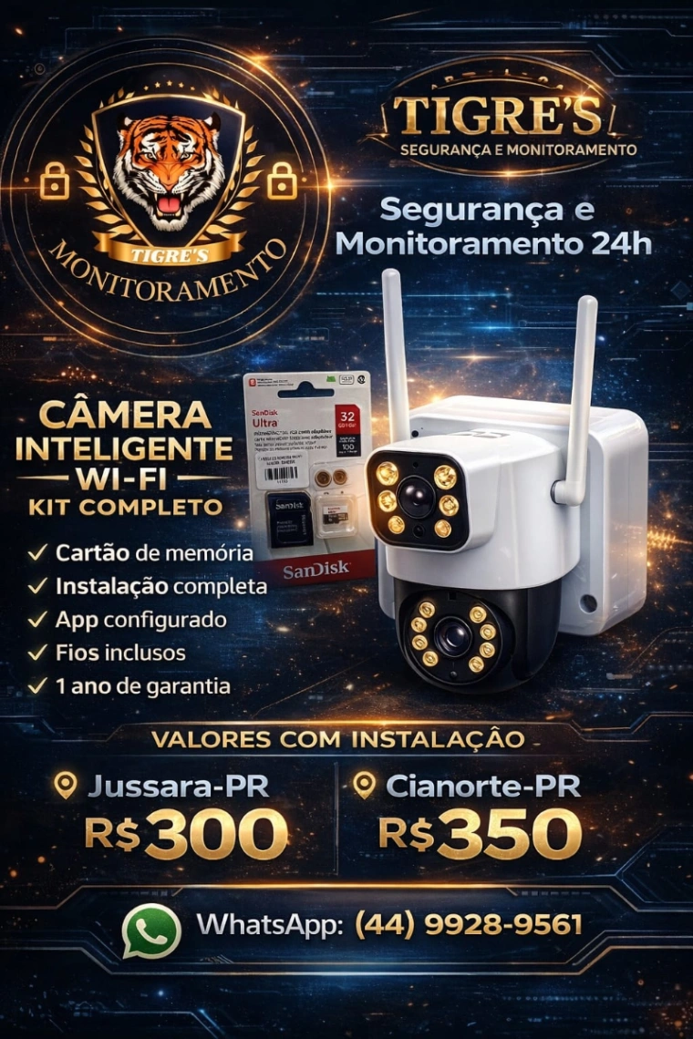Câmera Inteligente wi-fi 360⁰c