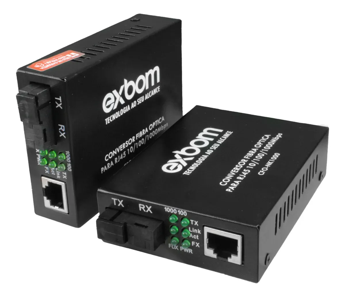 EXTENSOR CONVERSOR FIBRA OPTICA P/ RJ45 10/100/1000