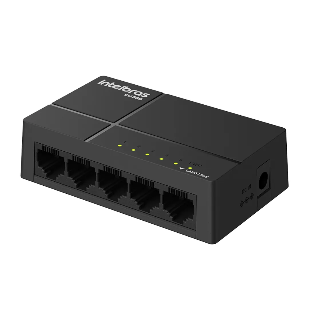 SWITCH NAO GERENCIAVEL 5 PORTAS 1000MBPS S1105G - INTELBRAS
