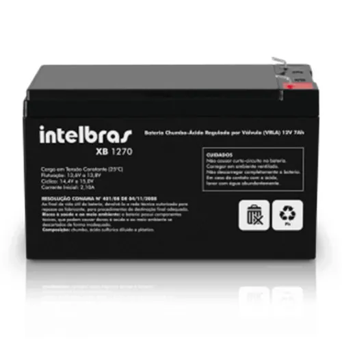 BATERIA SELADA PARA NOBREAK 12V X 7 AMP XB1270 - INTELBRAS